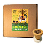 Naturecure Kamdhenu Havan Cups 12 Piece – Sandal Fragrance | Natural Cow Dung Cups