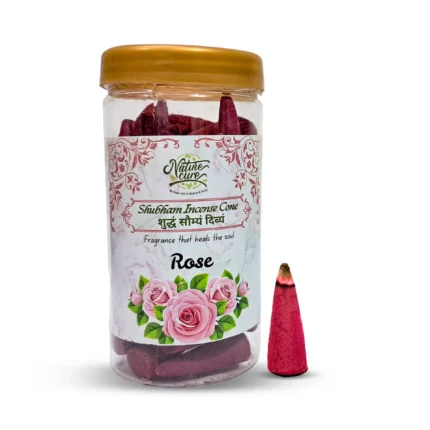Naturecure Shubham Rose Dhoop Cones 100g
