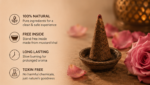 Karmyogini Luxury Incence Cones Natural Rose - Image 2